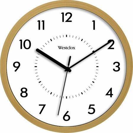 GARDNER BENDER 10 x 10 in. Indoor Contemporary Analog Wall Clock Glass & Plastic Beige BI3304423